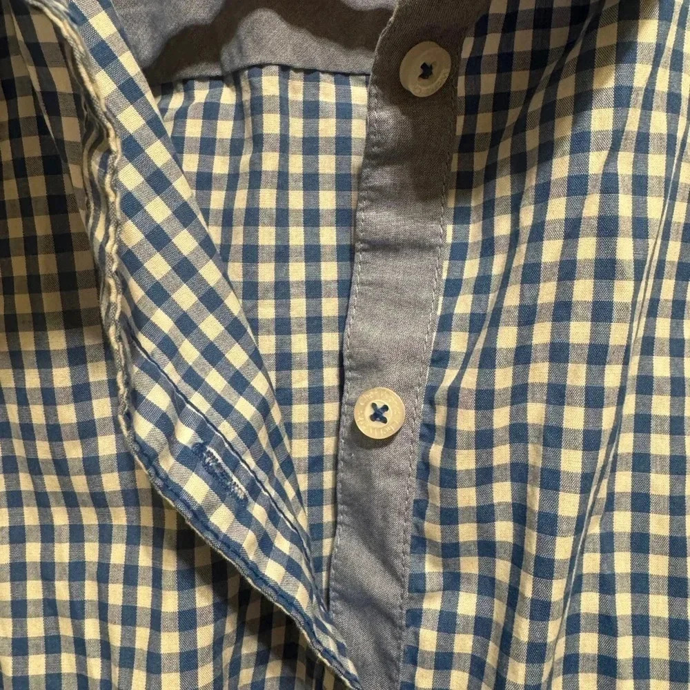 Urban by Chefworks Shirt Sleeve Blue White Gingham Shirt Sz XL - Picture 4 of 7